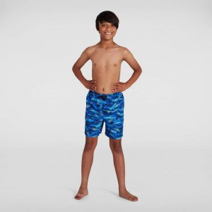 Speedo Swimwear | Boy’s Printed 15″ Watershort Blue Blue – Boys